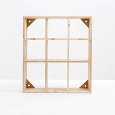 4MERIT 3*3格子裝飾收納架, 實木