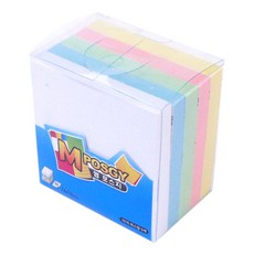 엠포스지 파스텔 점착메모지 76 x 76 mm 500p 세트, 하늘, 백색, 노랑, 연두, 분홍, 1세트