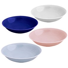 Rorstrand 瑞典 Grace Changi 4 件套, 玫紅、冰灰藍、白、深藍, 盤浸19cm 4p, 1套