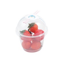 봄91 9oz 돔형 투명 컵 9.2 x 10.5 cm 20p + 칼라 미니 포크 랜덤 발송 8.5cm 20p + 사총사 어라운드 라벨 스티커 11.7 x 3.5 cm 20p, 1세트