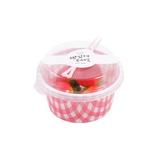 봄91 체크 간편 원형 도시락 10 x 6.3 cm 5p + 칼라 미니 포크 랜덤 발송 8.5cm 5p + 맛있게 드세요 캔디 팝 스티커 8.5 x 3.7 cm 5p, 1세트