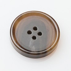 HR大鈕扣 瑪西亞 亮面鈕扣 30mm, 淺棕色, 12個