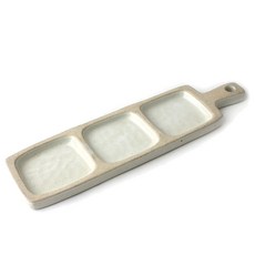 무경도자기 양면 나눔도마접시 중, 화이트, 1개