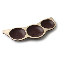 무경도자기 완두콩 3구접시 대, 와인, 1개