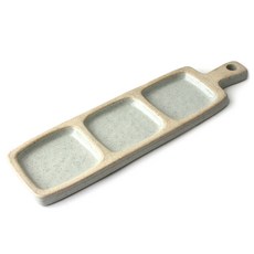 무경도자기 양면 나눔도마접시 중, 오트밀, 1개