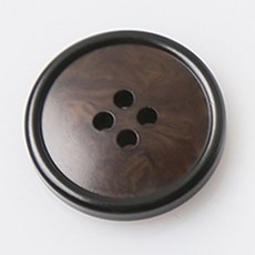 HR大鈕扣 楓木鈕扣 23mm, 棕色, 12入