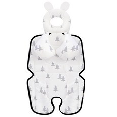 Bonnichon 印花手推車坐墊, 白色花園款(無螢光劑), 1個