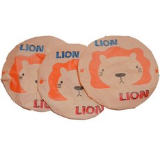 예후 Jehu 동물 캐릭터 방수헤어캡, 사자, 3개