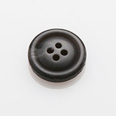 HR빅버튼 막시봉무광 단추 18mm, 블랙, 12개입