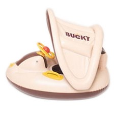 孩童簡約遮陽棚防曬泳圈 K-1, 棕色的, 1個