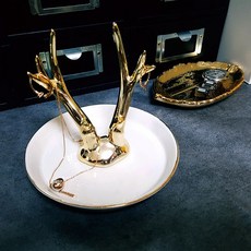 Monnani 鹿角飾品珠寶託盤, 金色