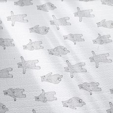 데코뷰 리틀허니베어 이중거즈 3D매쉬 일체형 유아동 쿨매트, 화이트 + 블랙, 1개