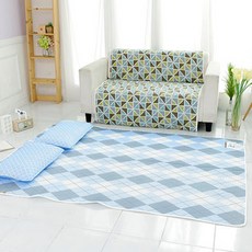 MESHONE 菱格紋印花網狀涼墊 MR-2015, 藍色