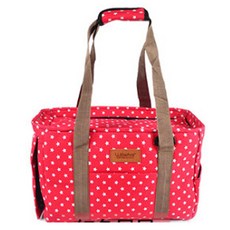 아리코 DrMini 양이 아지 듀얼 레저 캔버스 가방, 레드 스타, 1개