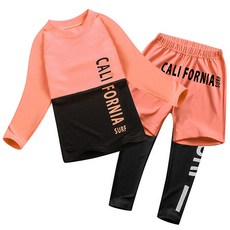 GOING KIDS 童款California字樣防曬泳衣+短泳褲+緊身長泳褲組