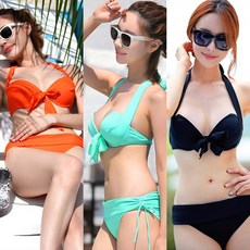 벤디스 모노크롬 비키니 기본 2PCS 빅사이즈 수영복 여자 비키니모노크롬_그린