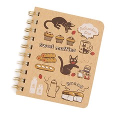 아오이마켓 마녀 배달부 키키 미니 스프링 수첩, 혼합 색상, 1개