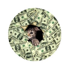 Sweet Living 招財貓圓形地墊, 03, 1個