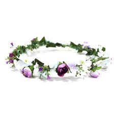 Dawoo F&G 人造花婚禮花冠, 紫色