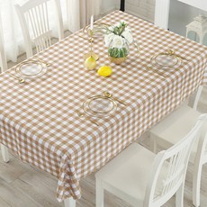 Maket Gamseong 防水格紋桌布, 款式4, 90 x 140cm
