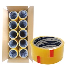 博斯 2層中型包裝用63MIC 辦公膠帶 24mm x 25m, 100入, 透明