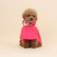 韓國 DASOM 寵物狗粉彩雨衣, 桃紅色