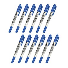 동아 유성 트윈네임CD펜 중간글씨용, 청색, 12개