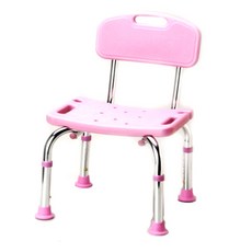 페어원 샤워기 걸이식 등받이형 실버 목욕의자 SB-11LP, 라이트핑크, 1개