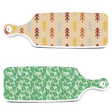 ROEM DESIGN 上菜砧板 2入 綠色鳳仙花套組, 綠色鳳仙花, 松木色, 1套