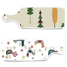 Roem Design 上菜砧板 2件組 雞圖案, 雞圖案, 森林圖案1, 1套