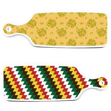 로엠디자인 서빙 도마 2p 5색다이아패턴 세트, 5색다이아패턴, 오렌지넝쿨로즈, 1세트