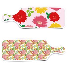 Roem Design 上菜砧板 2件組 粉紅玫瑰藤, 粉紅玫瑰藤, 菊花粉紅, 1套