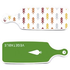 羅恩設計 上菜砧板 2件 蔬菜綠色組, 蔬菜綠, 松樹白, 1套