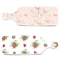 Roem Design 上菜砧板, 草莓藝術圖案, 圖案痕跡, 1套