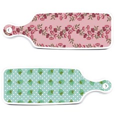 로엠디자인 서빙 도마 2p 옥색딸기 세트, 옥색딸기, 체리플라워, 1세트