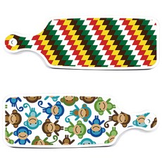 로엠디자인 서빙 도마 보드 2p 원숭이 세트, 원숭이, 5색다이아패턴, 1세트