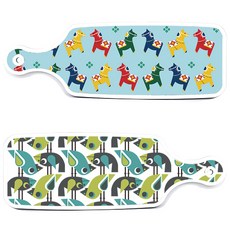 ROEM DESIGN 上菜砧板 2p 鳥圖案套組, 鳥, 達拉馬, 1套