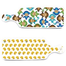 로엠디자인 서빙 도마 보드 2p 오리 세트, 오리, 원숭이, 1세트