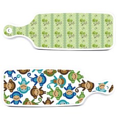 Loem Design 猴子托盤砧板 2件組, 猴子, 綠玫瑰, 1套