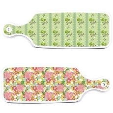 Roem Design 上菜砧板 2件組 粉紅玫瑰藤套組, 粉紅玫瑰藤, 綠玫瑰, 1套