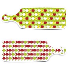 Roem Design 上菜砧板 2入 蘋果白套組, 蘋果白, 蘋果淺綠, 1套