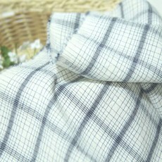 Fabric Art純棉格紋布料 格紋舒適小物 3種, 藍色海軍格子