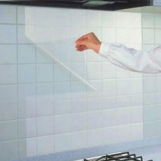 블럭마트 주방타일 기름때방지 투명시트지, 5개