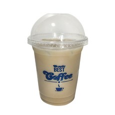 원타임팩 테이크아웃 아이스 베스트 PET컵 400ml + 돔형뚜껑 세트, 100세트