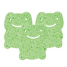 앙쥬 아기목욕 스펀지, 개구리, 3개입