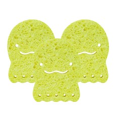 앙쥬 아기목욕 스펀지, 문어, 3개입