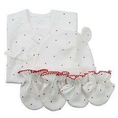 babybear 嬰兒星星圖案服飾4件組 肚衣+手套+腳套+帽子