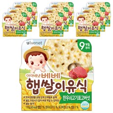 아이배냇 베베 햅쌀이유식 9개월부터, 한우쇠고기 + 표고버섯 혼합맛, 10개입