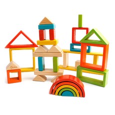 Kiumhouse 圓形彩虹木塊 33 件, 混色