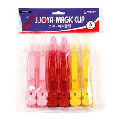 saebumbeauty Jjoya 魔術髮夾, 隨機出貨, 6個